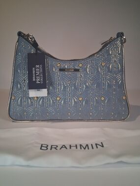 BRAHMIN Premier Collection Mod Esme Studded Chain Shoulder Bag - New With Tags